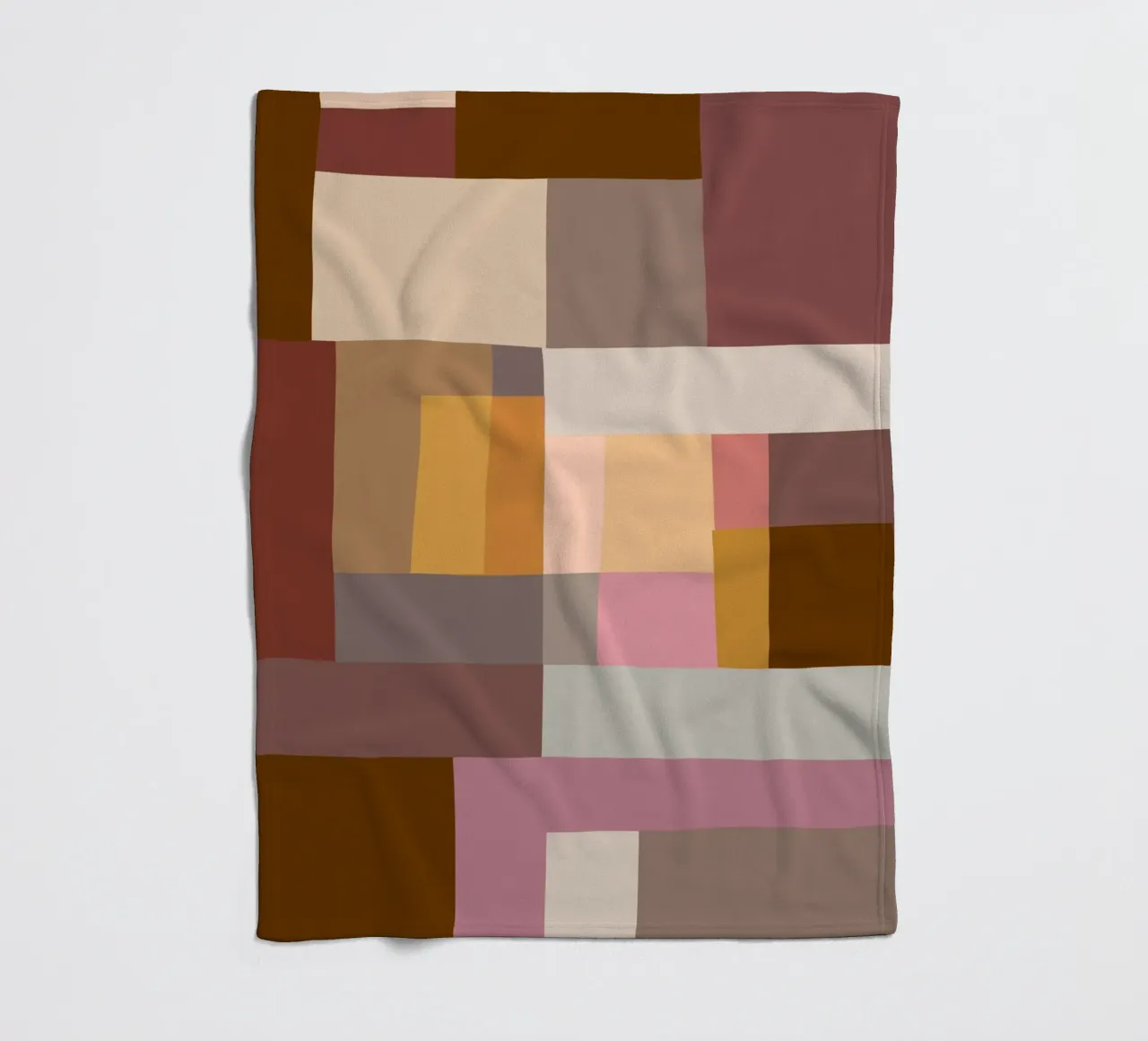 Mosaic Color Blocking | Warm & Neutral coperta in pile da sabidussi