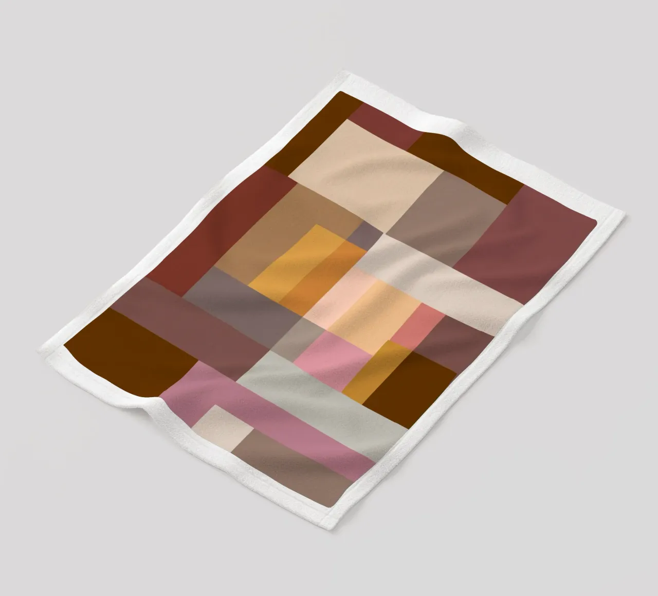 Mosaic Color Blocking | Warm & Neutral coperta in pile da sabidussi