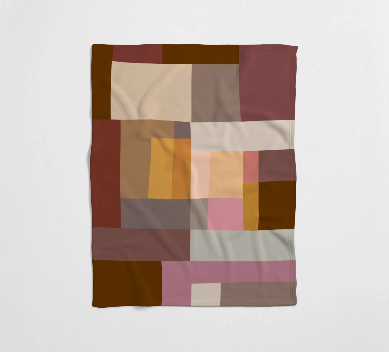 Mosaic Color Blocking | Warm & Neutral coperta in pile da sabidussi