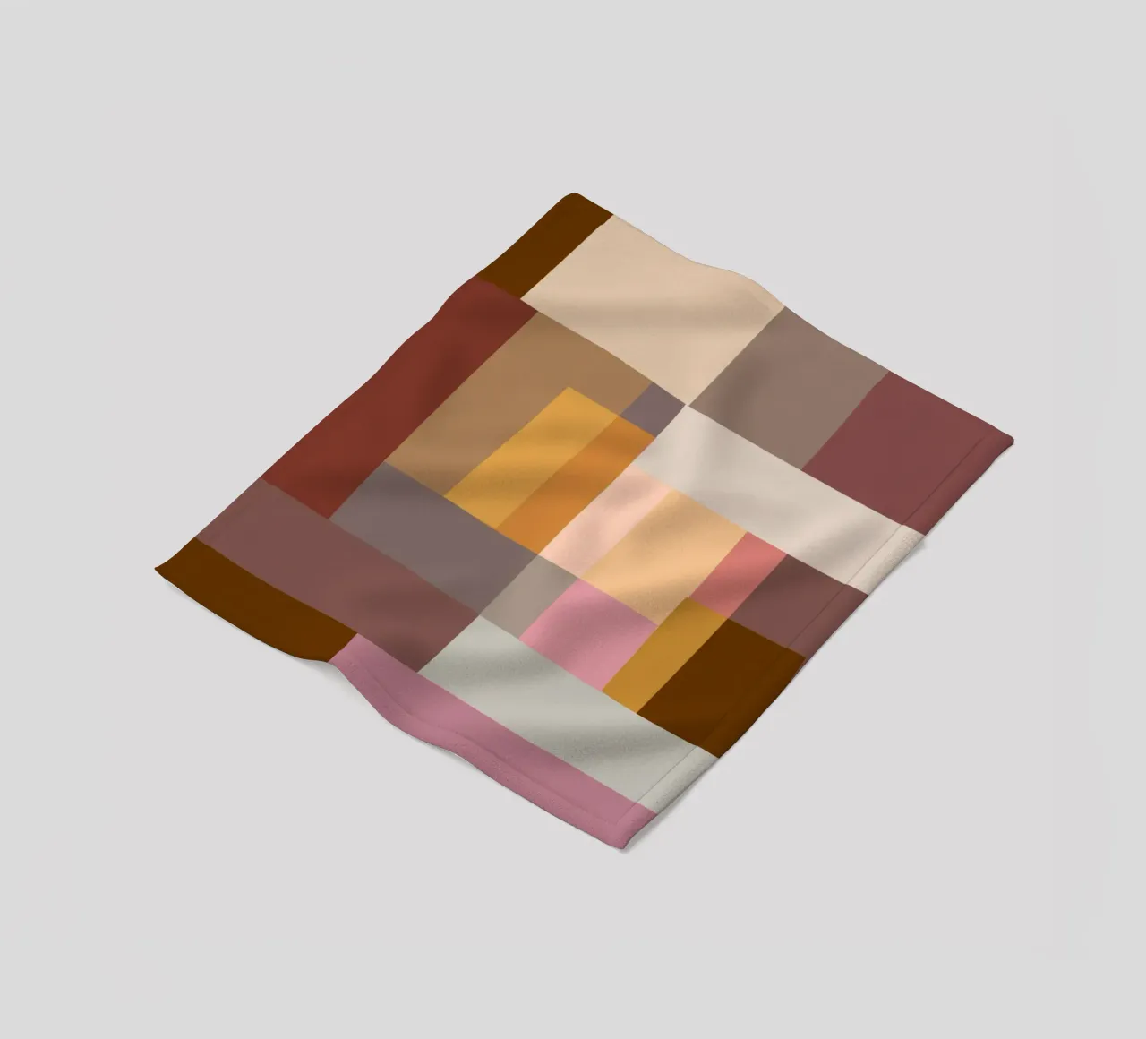 Mosaic Color Blocking | Warm & Neutral coperta in pile da sabidussi