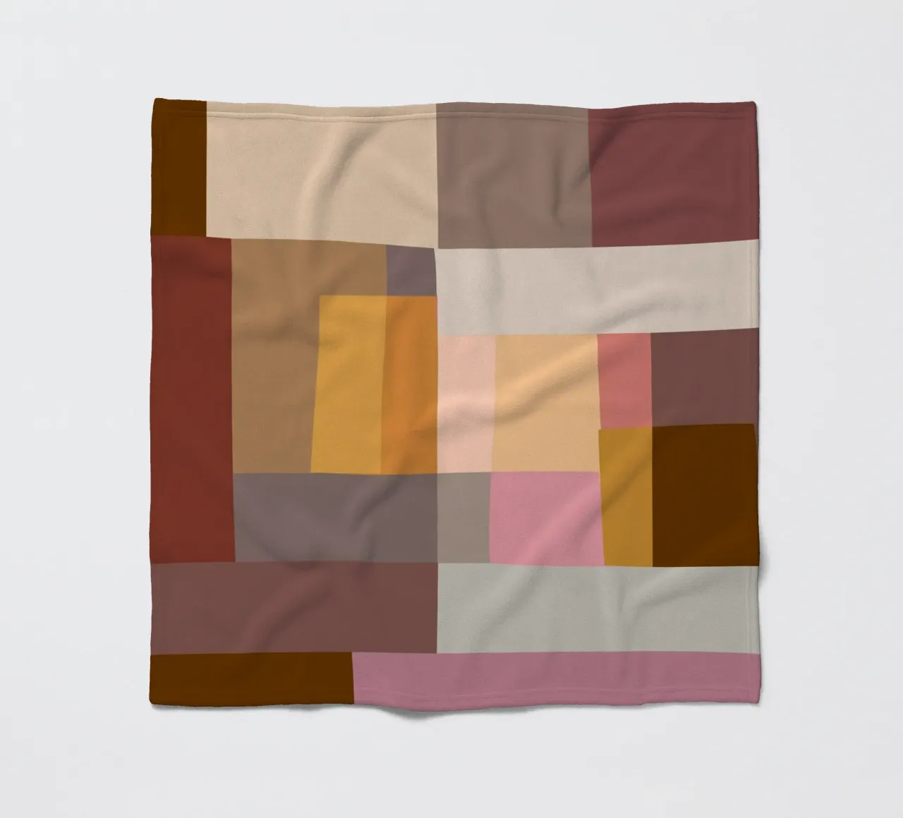 Mosaic Color Blocking | Warm & Neutral coperta in pile da sabidussi