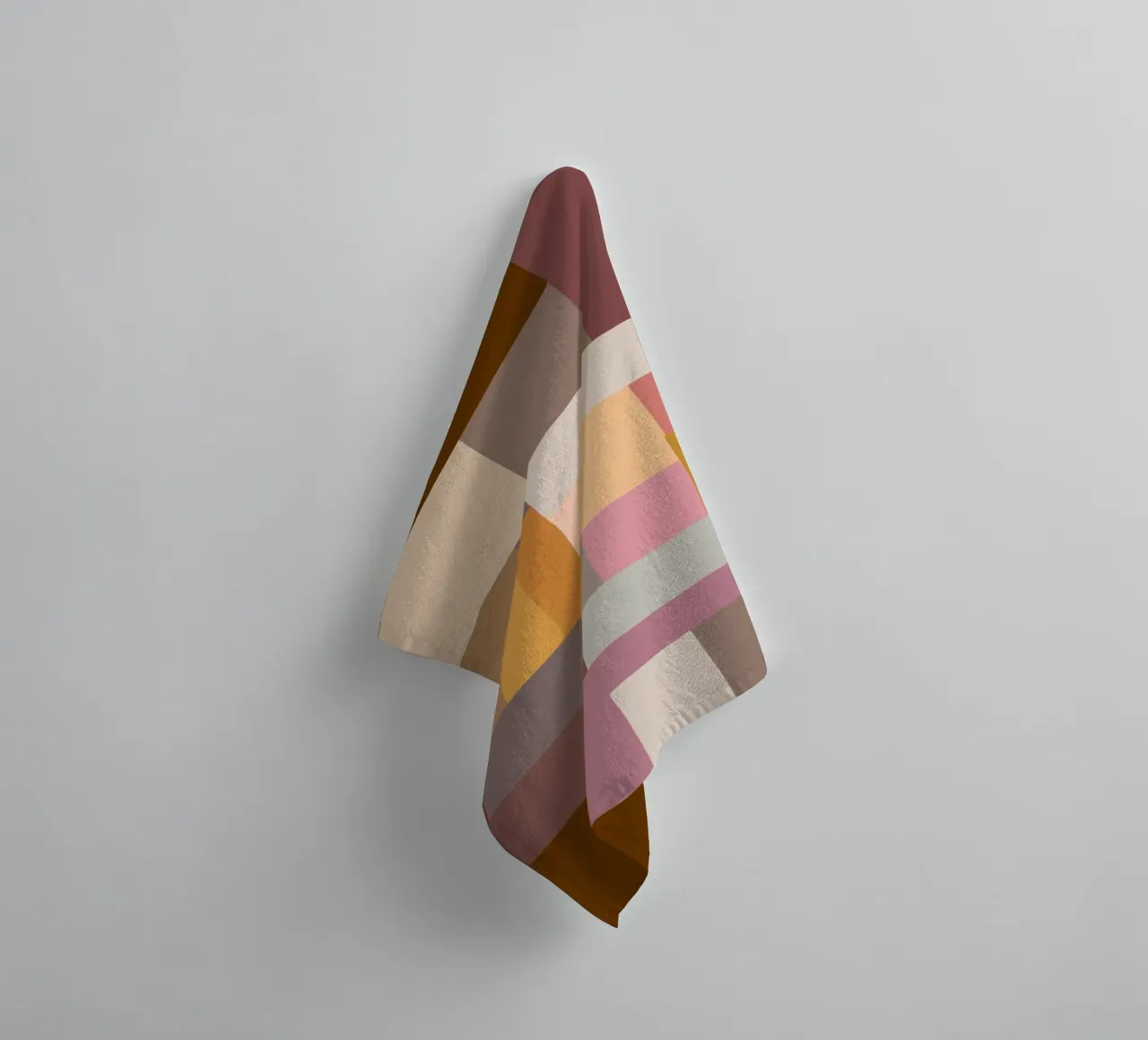 Mosaic Color Blocking | Warm & Neutral asciugamano da bagno da sabidussi