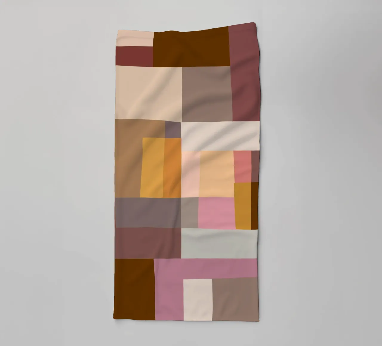 Mosaic Color Blocking | Warm & Neutral asciugamano da bagno da sabidussi