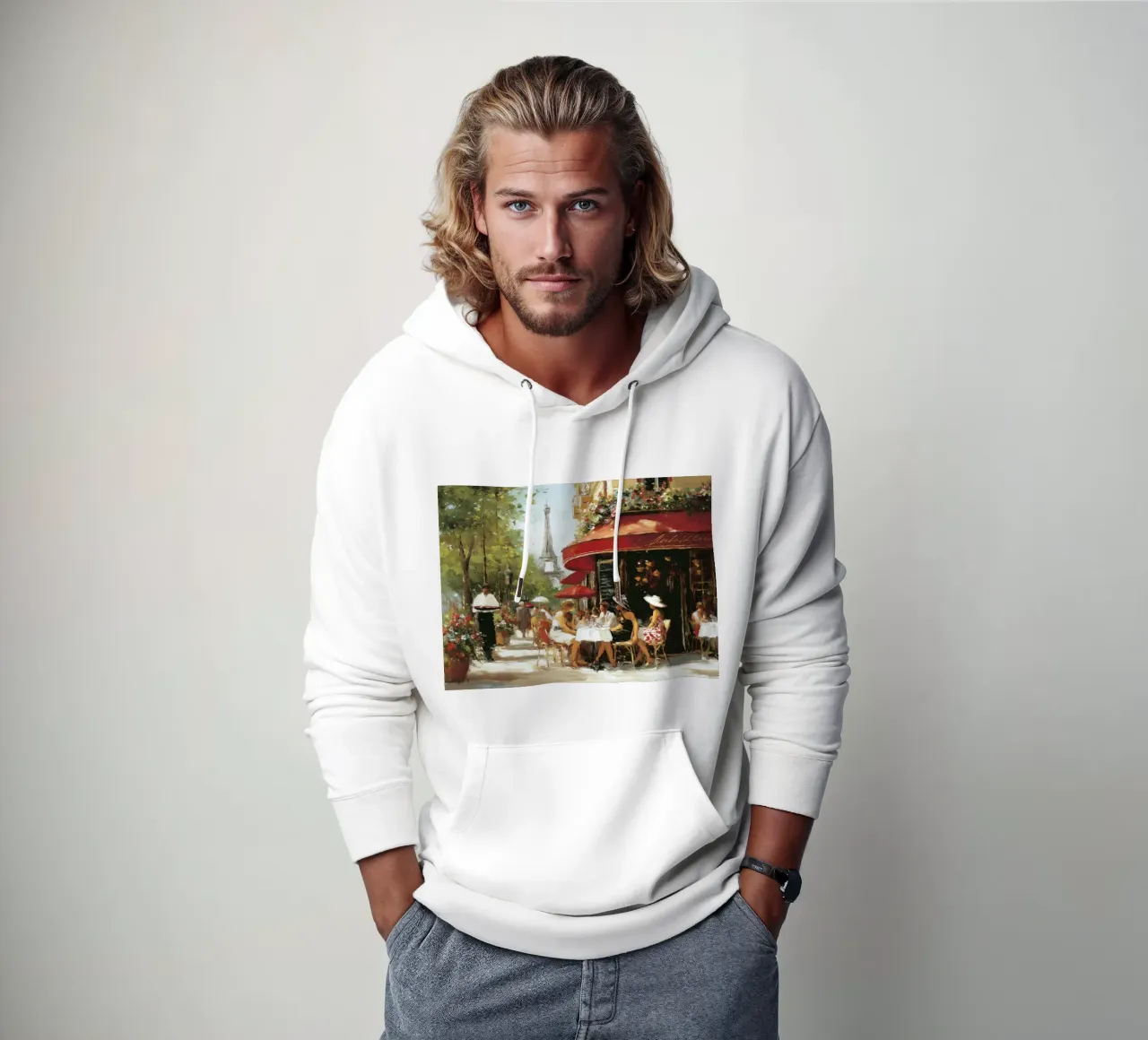 Vivere a Parigi II felpa con cappuccio da Wolkenlos