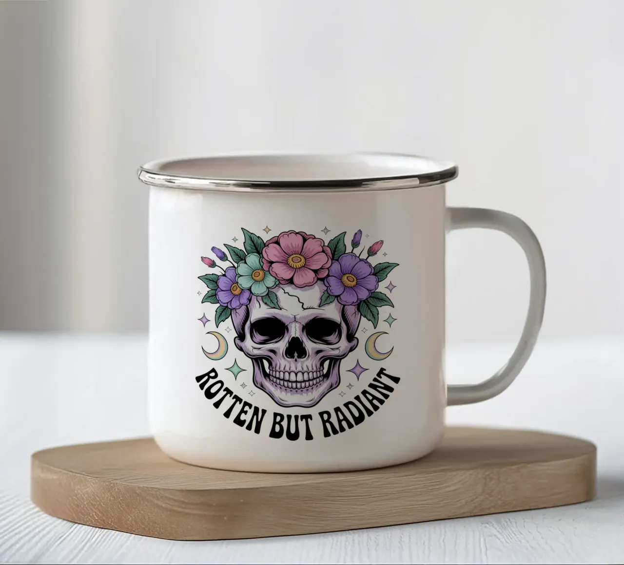 Rotten But Radiant tazza in smalto da Sasyall Graphics