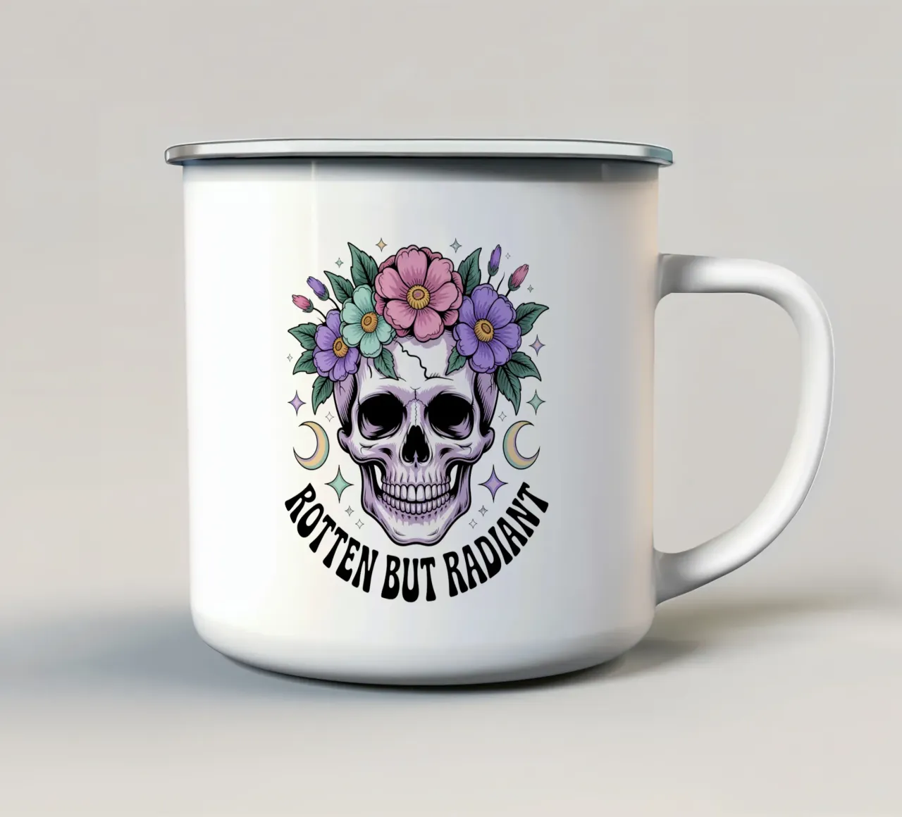 Rotten But Radiant tazza in smalto da Sasyall Graphics