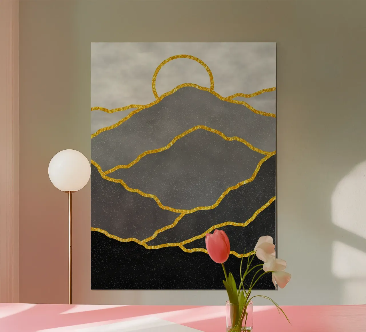 Paesaggio montano dorato poster da Eldon S Kiser