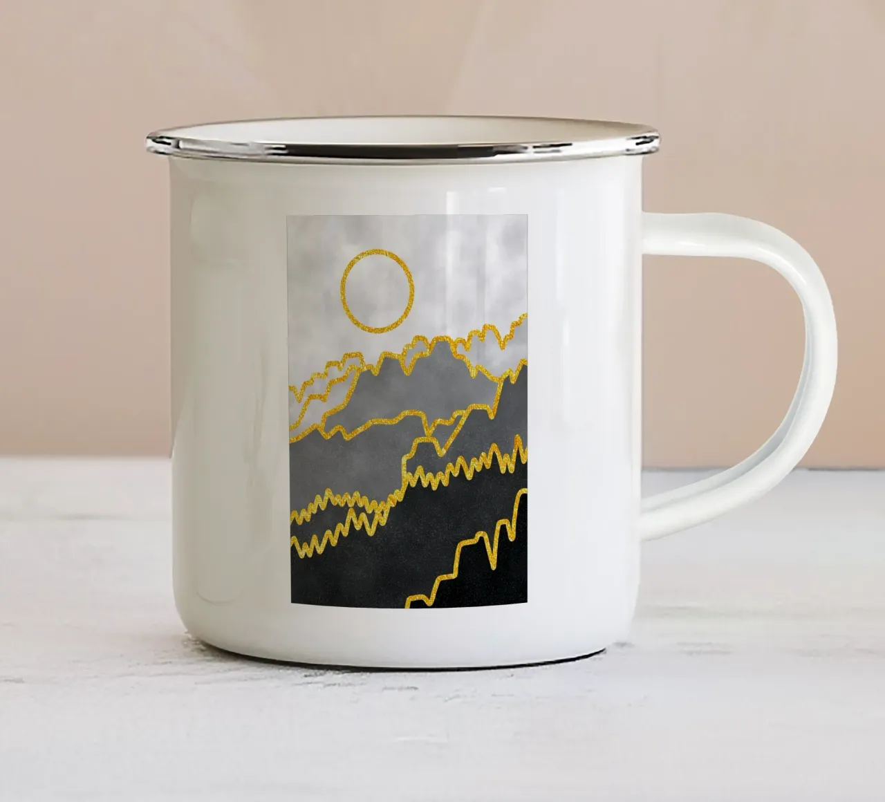 Scogliera mistica tazza in smalto da Eldon S Kiser