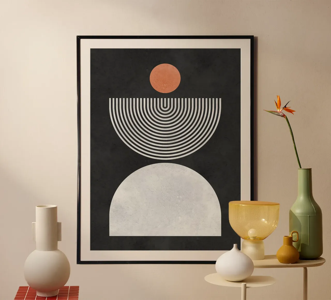 Linee e cerchi poster da Eldon S Kiser