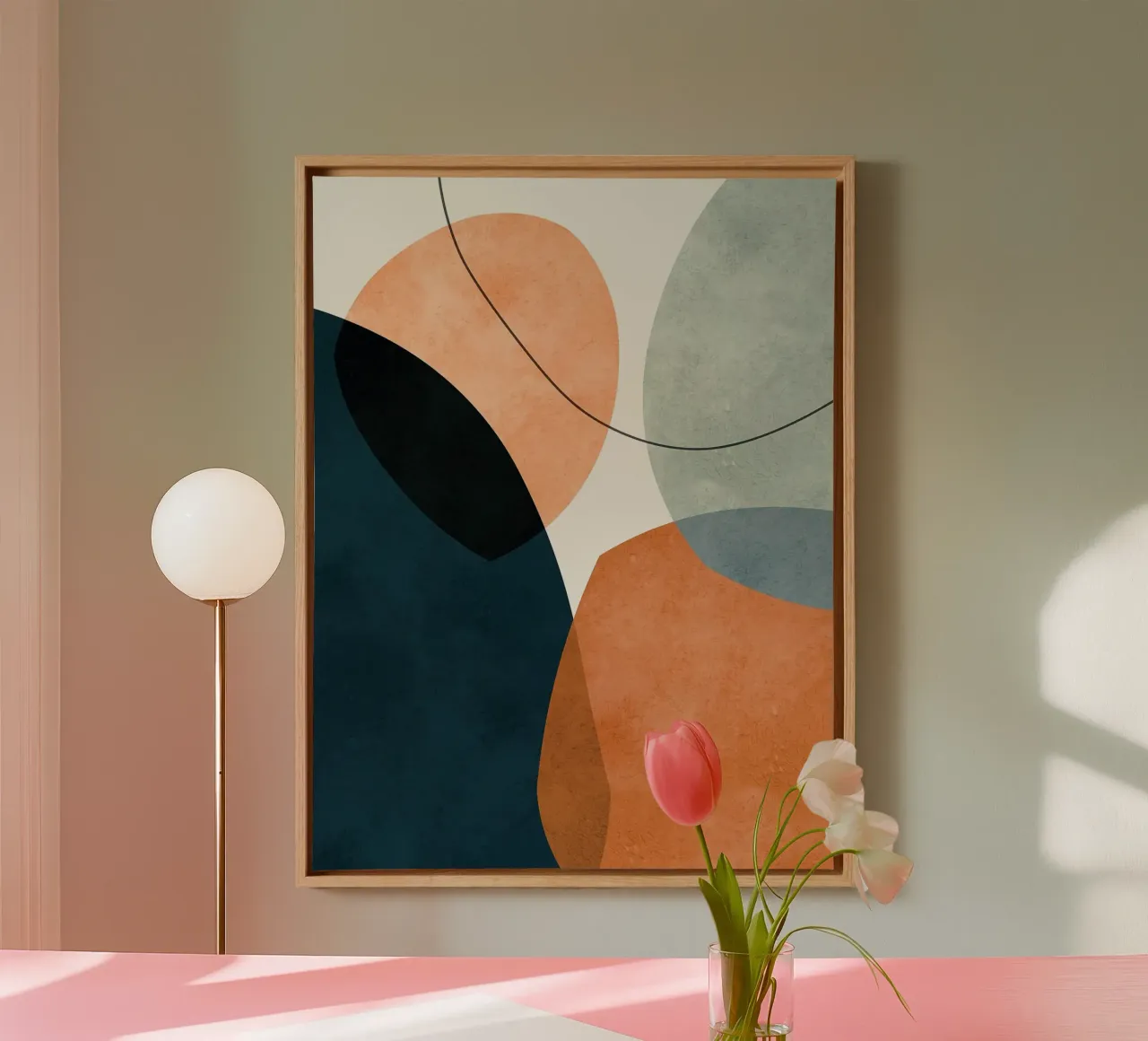 Expressive forms canvas with Floater frame by Eldon S Kiser