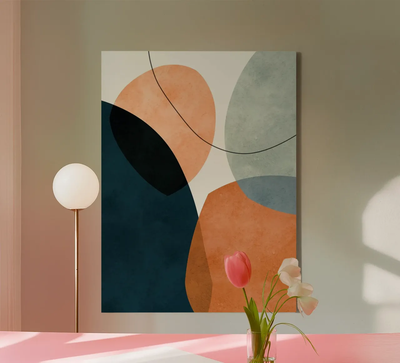 Expressive forms canvas with Floater frame by Eldon S Kiser