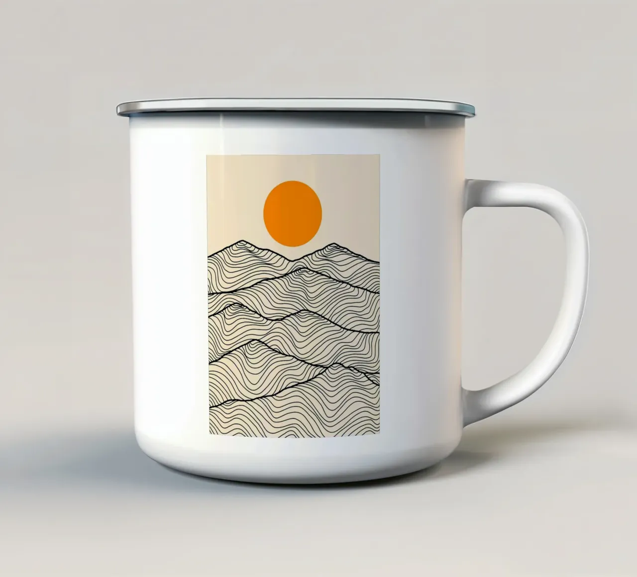 Le colline tazza in smalto da Eldon S Kiser