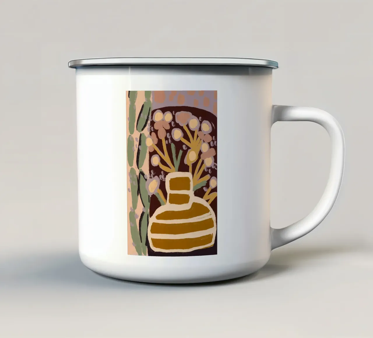 Pastel Flower Impression No 8 tazza in smalto da treechild