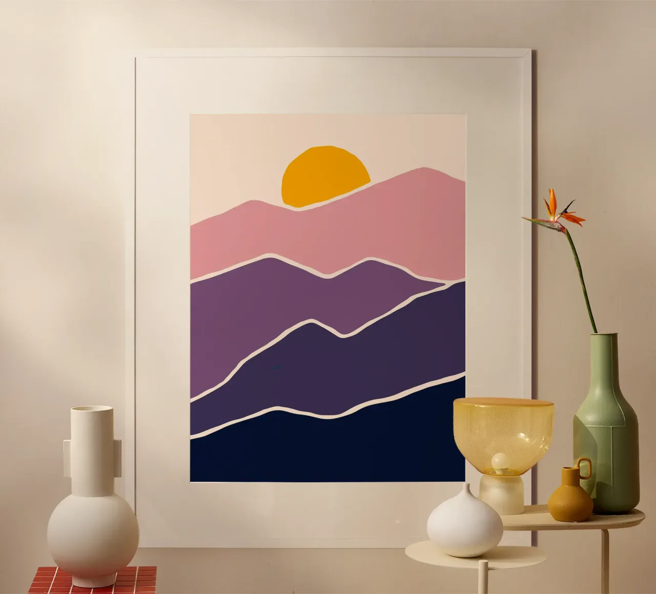 Paesaggio di montagna poster da Leonard R Sadler
