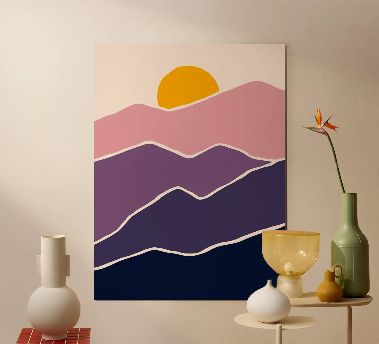 Paesaggio di montagna poster da Leonard R Sadler
