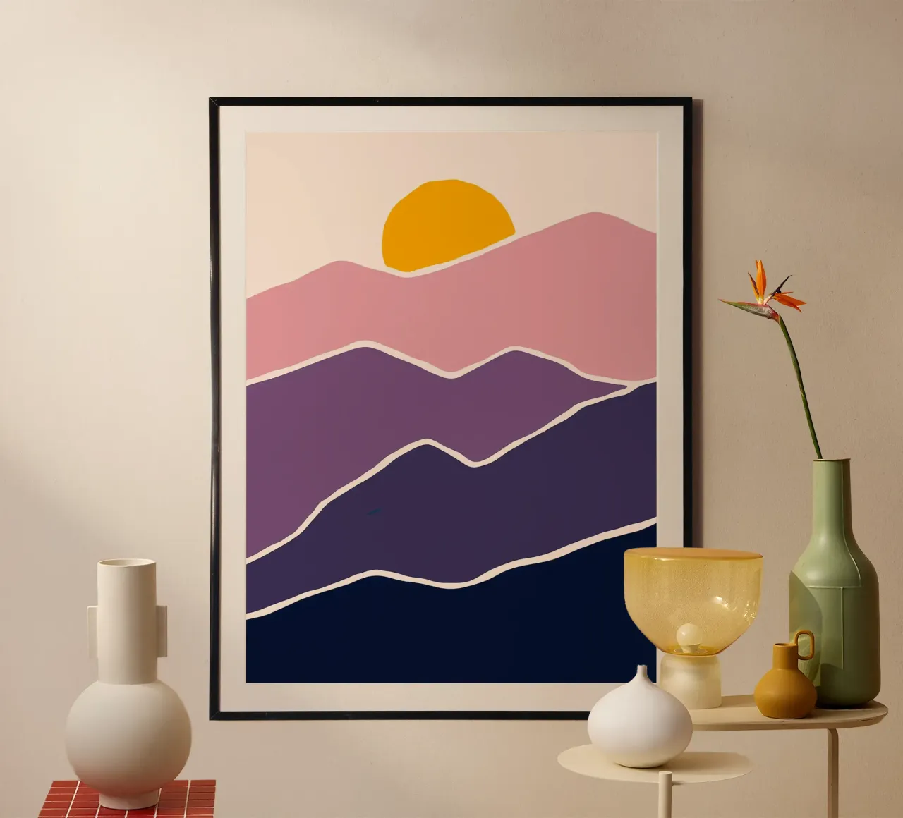 Paesaggio di montagna poster da Leonard R Sadler