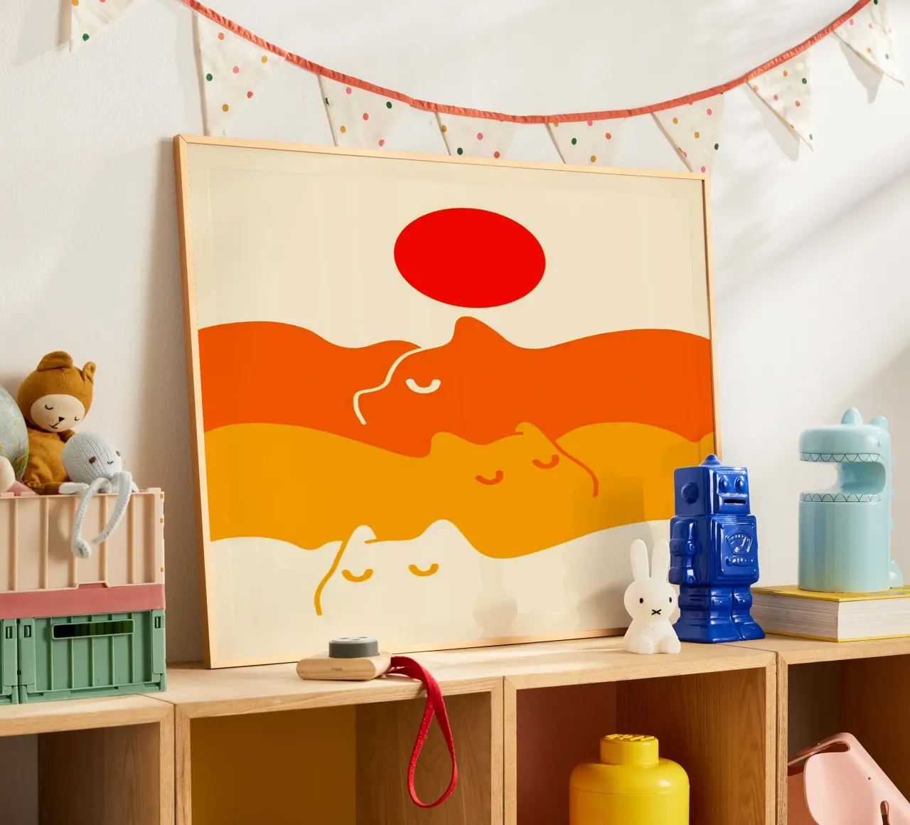 Nuvola di gatto poster con telaio in alluminio da Leonard R Sadler