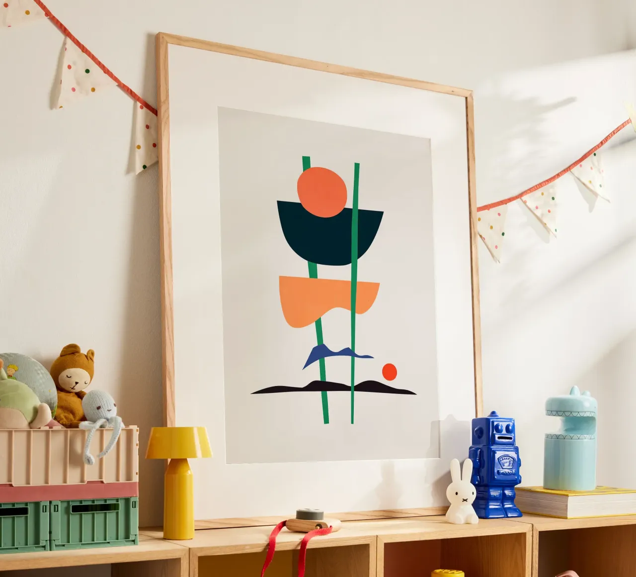 Collage armonioso poster con telaio in legno da Leonard R Sadler