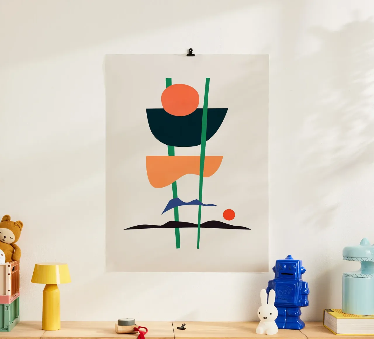 Collage armonioso poster con telaio in legno da Leonard R Sadler