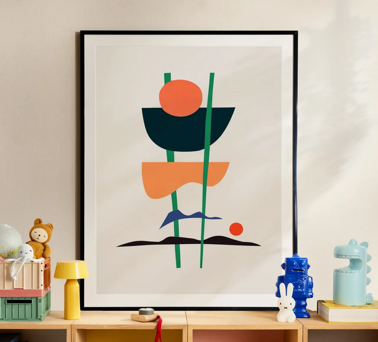Collage armonioso poster con telaio in legno da Leonard R Sadler