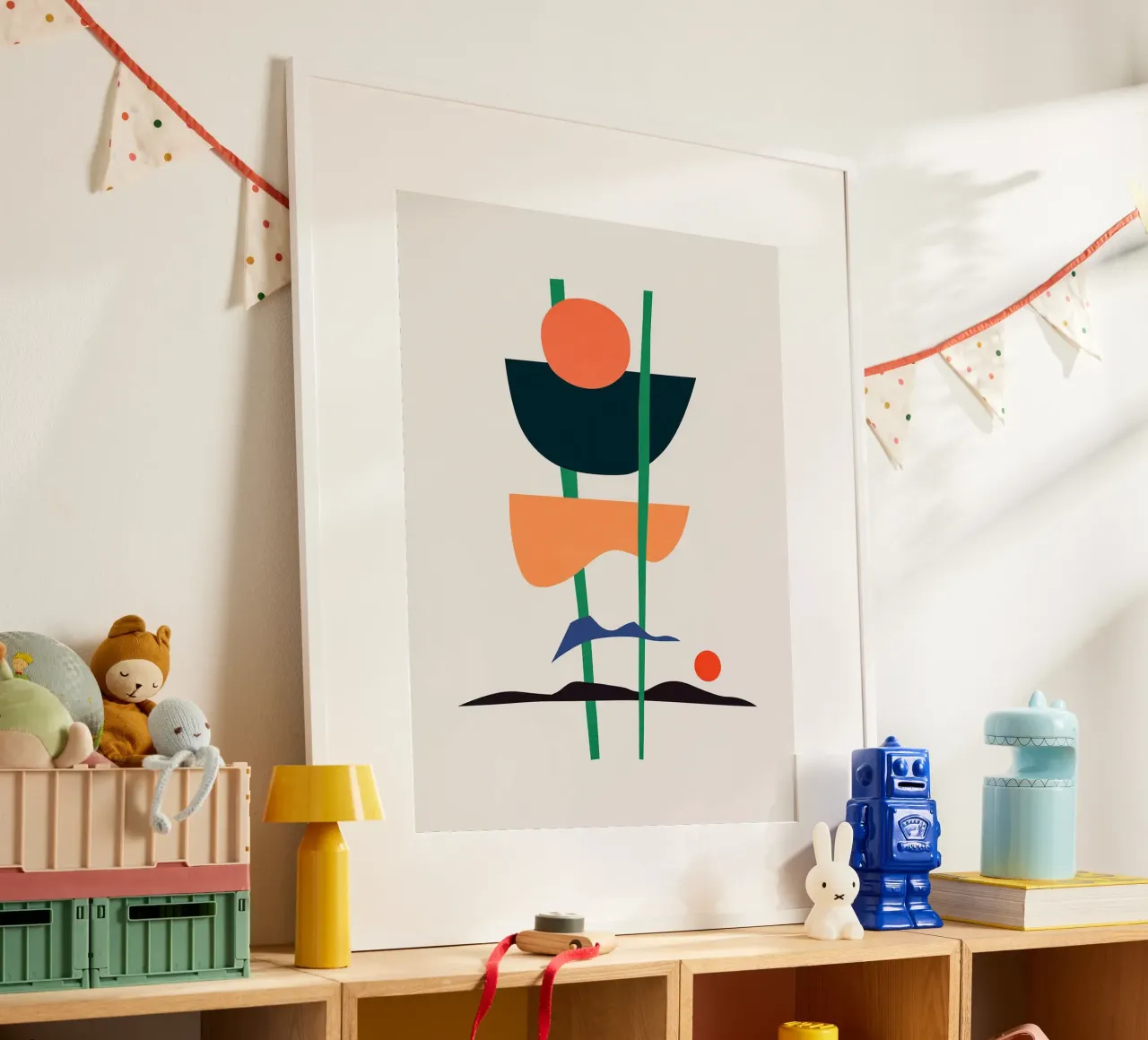 Collage armonioso poster con telaio in legno da Leonard R Sadler