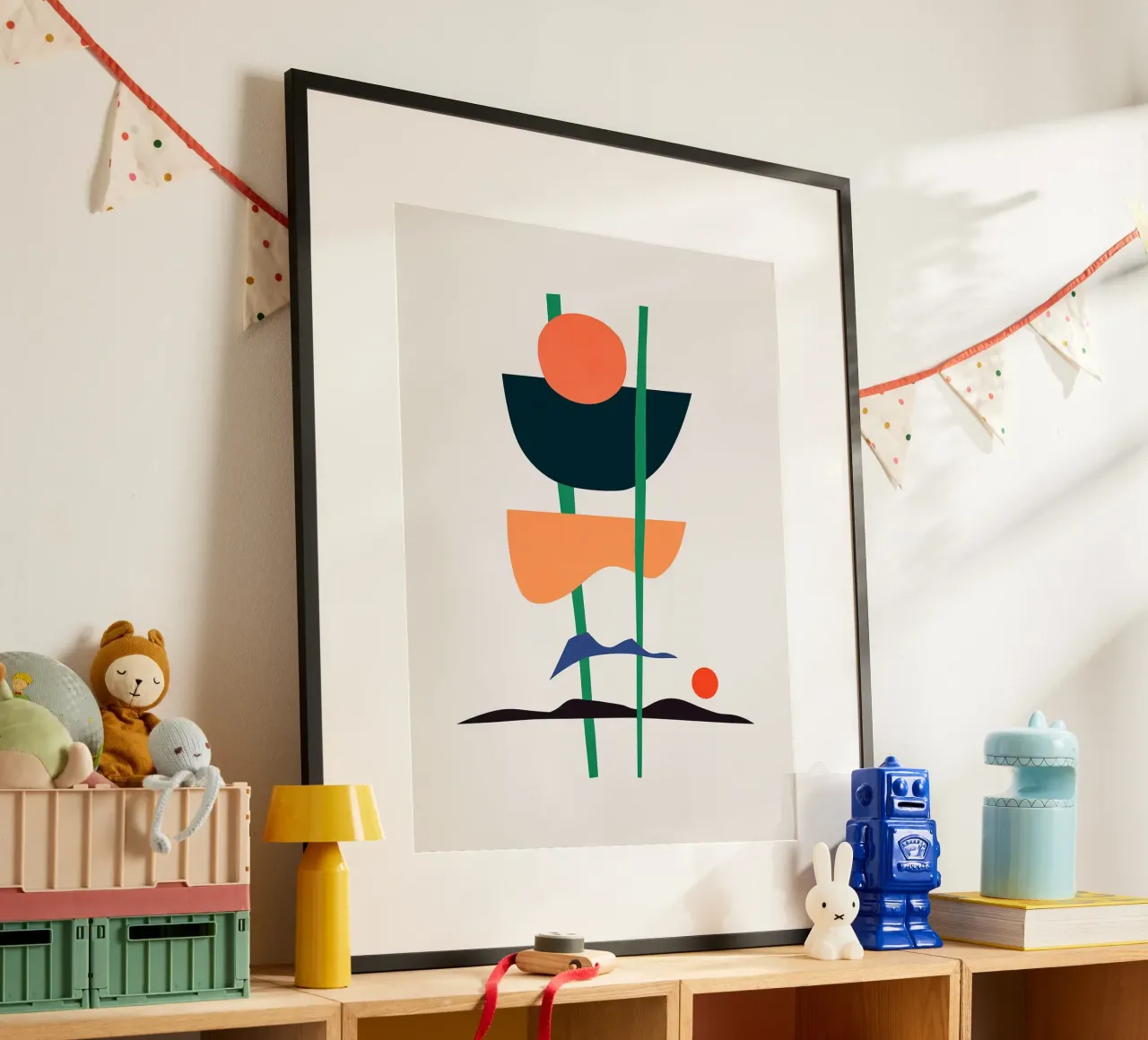 Collage armonioso poster con telaio in legno da Leonard R Sadler