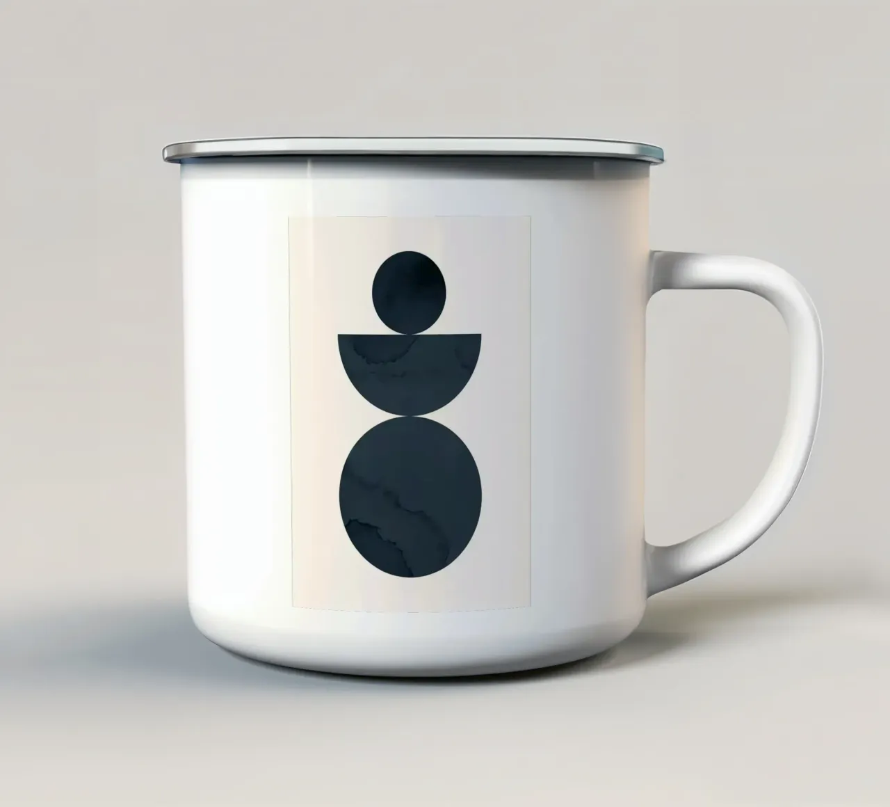 Minimalista tazza in smalto da Leonard R Sadler