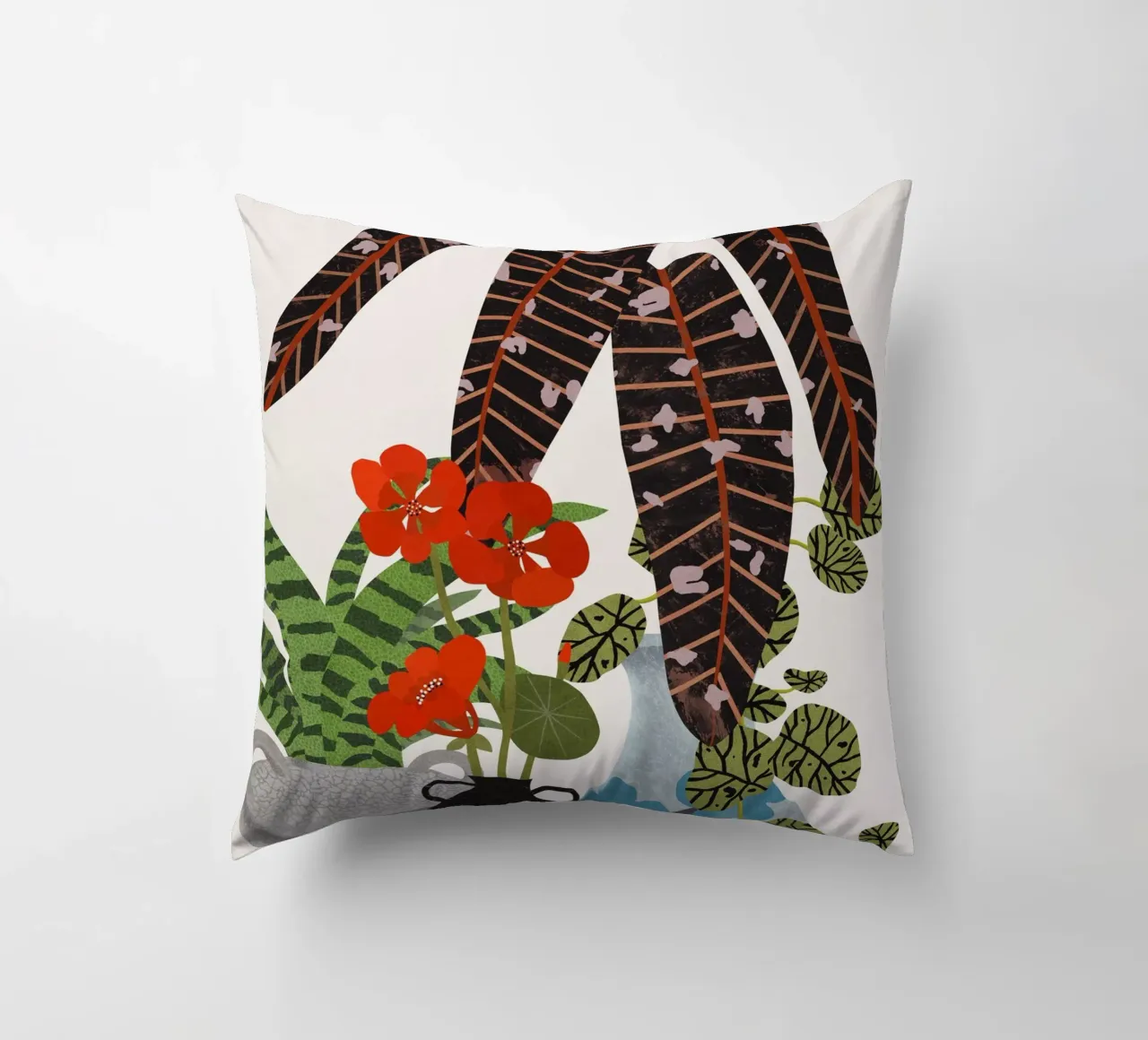Botanical Still Life decorative cushion by Asha Designs