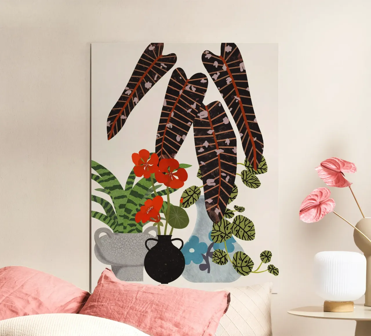 Botanical Still Life poster with aluminum frame by Asha Designs