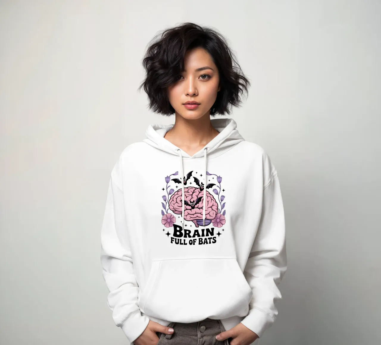 Brain Full Of Bats felpa con cappuccio da Sasyall Graphics