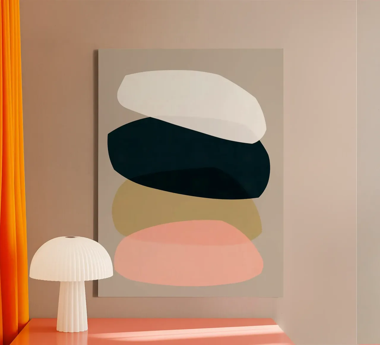Abstracte harmonie canvas met Baklijst van Fletcher M Henry