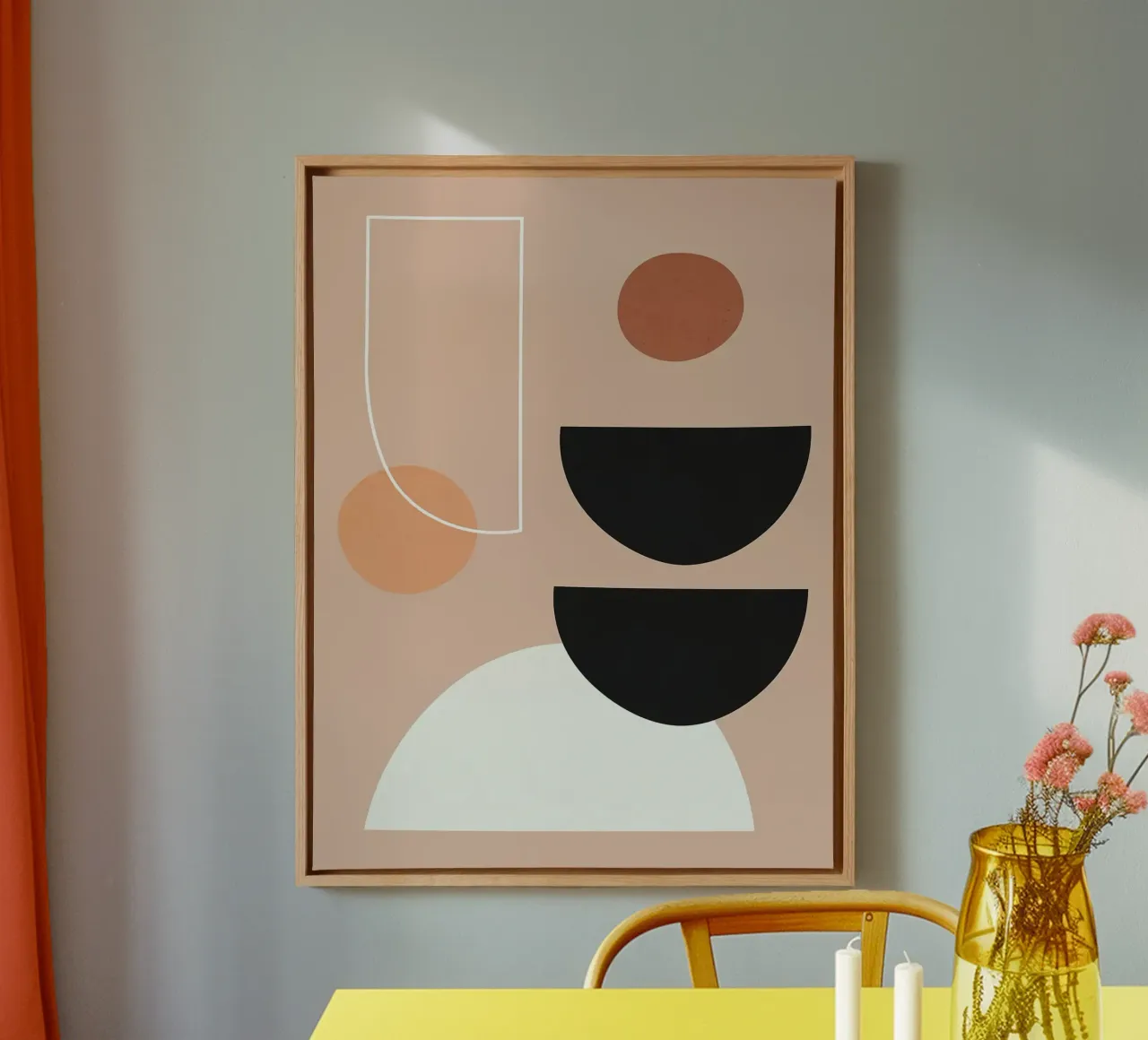 Forme geometriche tela con Cornice a cassetta da Fletcher M Henry