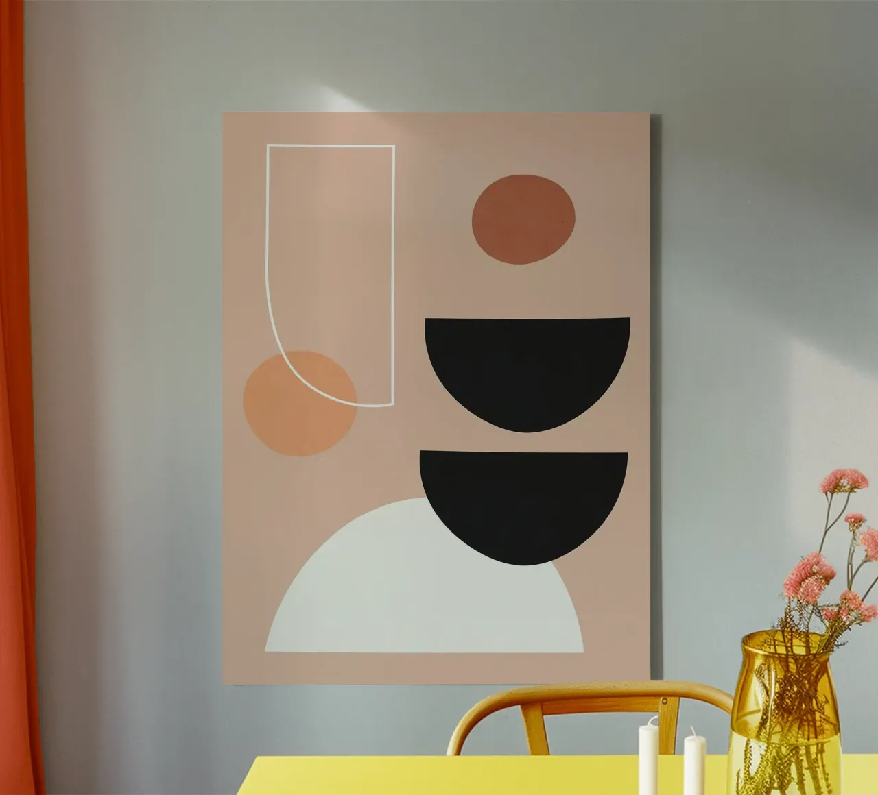 Forme geometriche tela con Cornice a cassetta da Fletcher M Henry