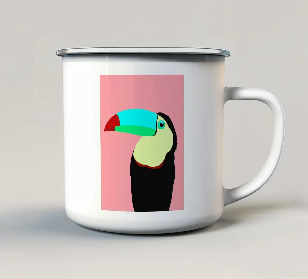 Pappagallo tazza in smalto da Fletcher M Henry