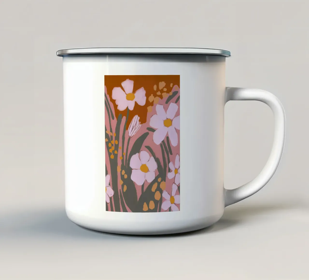 Pastel Flower Impression No 9 tazza in smalto da treechild