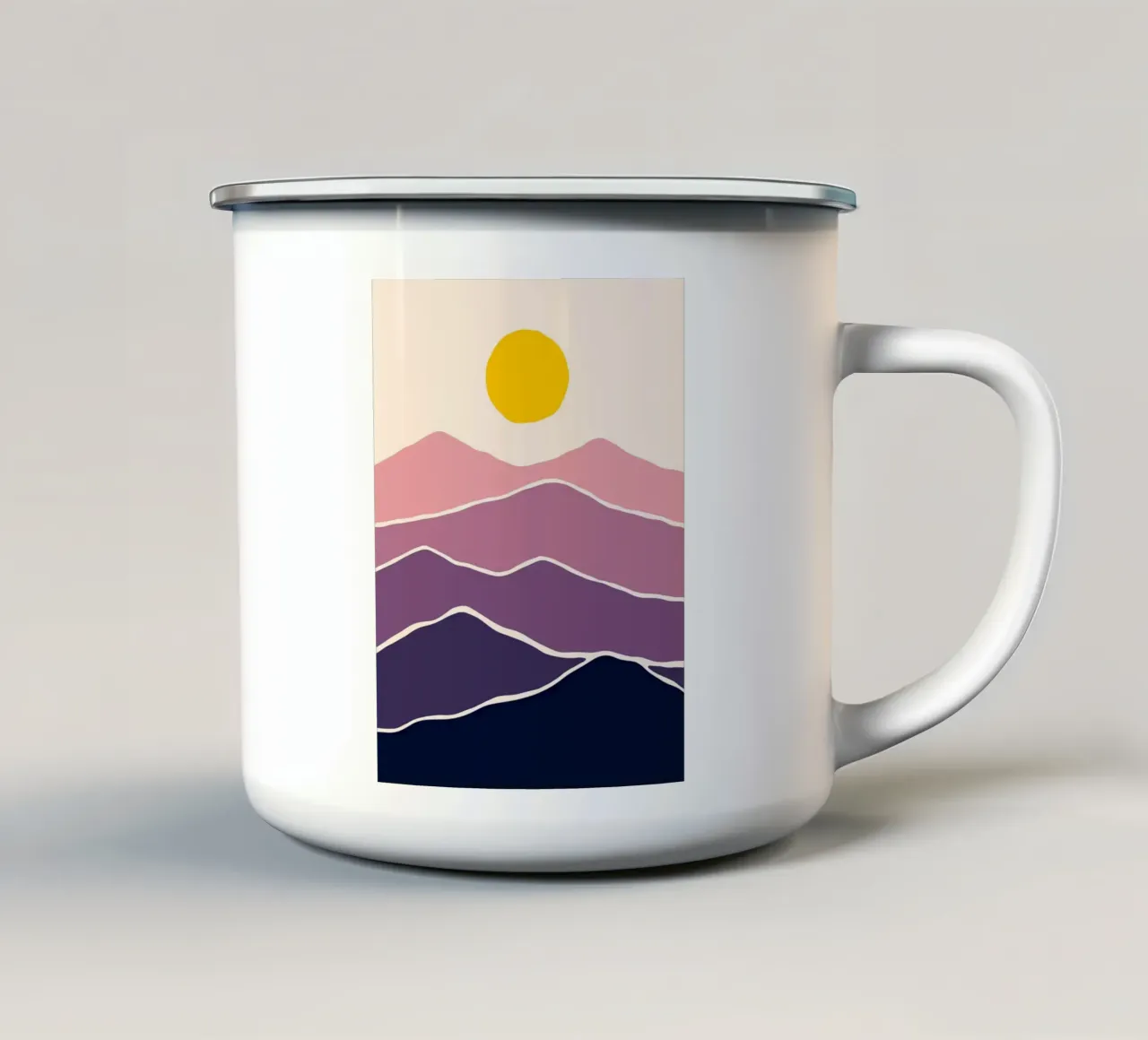Le colline tazza in smalto da Fletcher M Henry