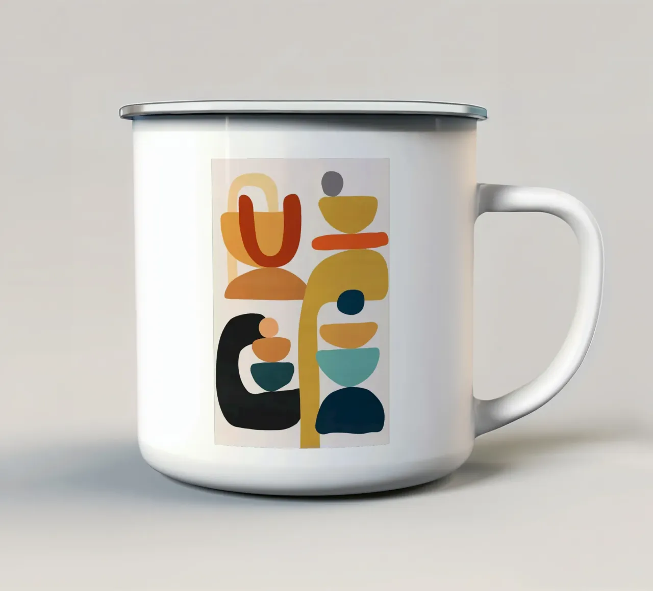 Design organico tazza in smalto da Leon B Feierabend