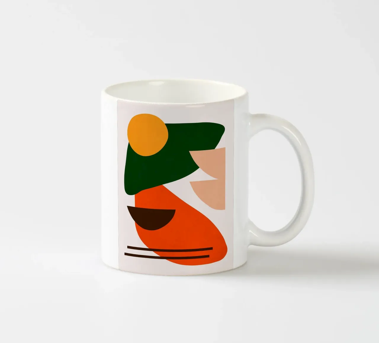 Figure astratte tazza in ceramica da Leon B Feierabend