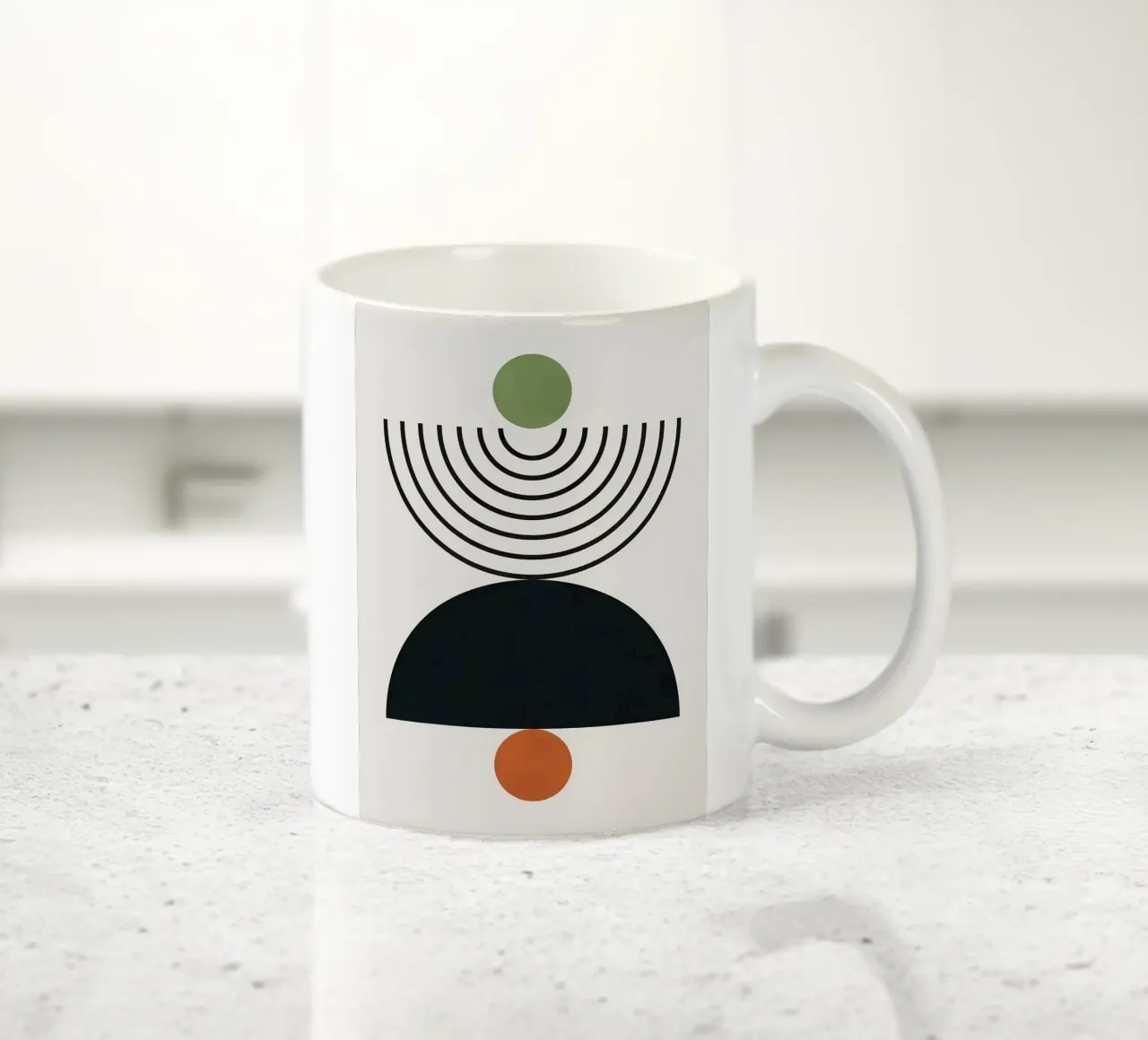 Linee e cerchi tazza in ceramica da Leon B Feierabend
