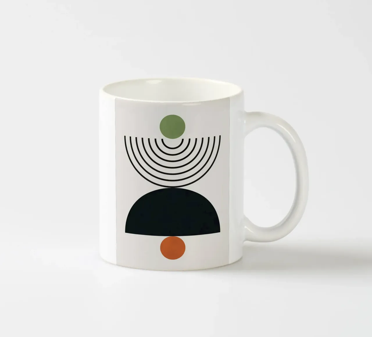 Linee e cerchi tazza in ceramica da Leon B Feierabend