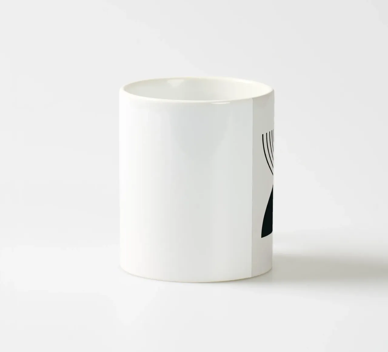 Linee e cerchi tazza in ceramica da Leon B Feierabend