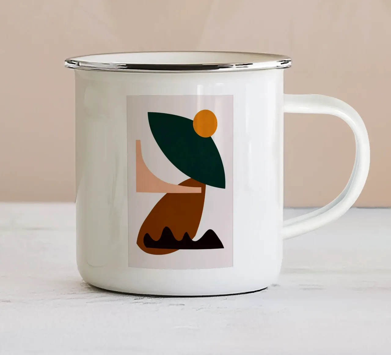Boho organico tazza in smalto da Leon B Feierabend