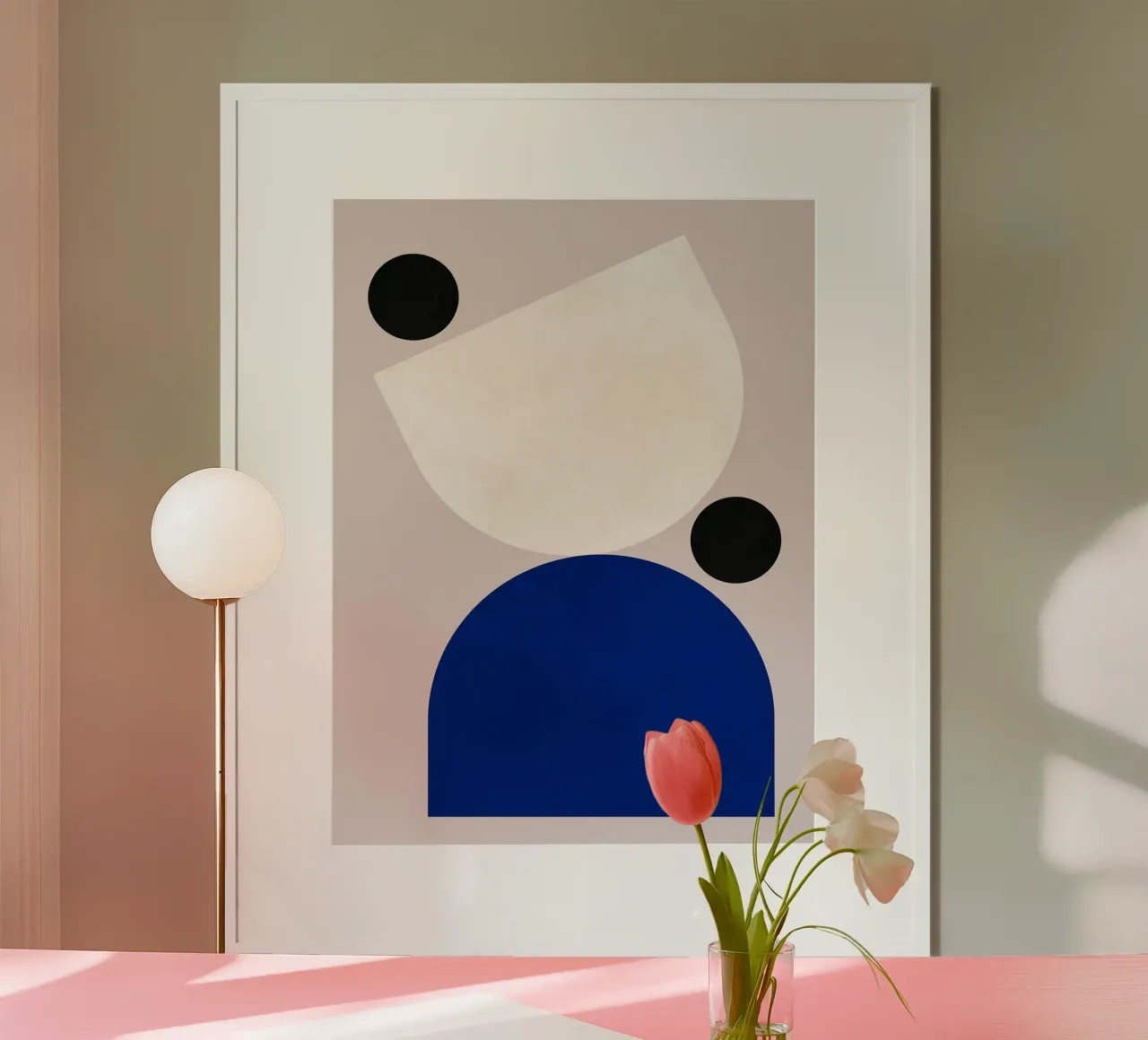 Abstract Geometric Art Print poster with aluminum frame by Sven B Strauss