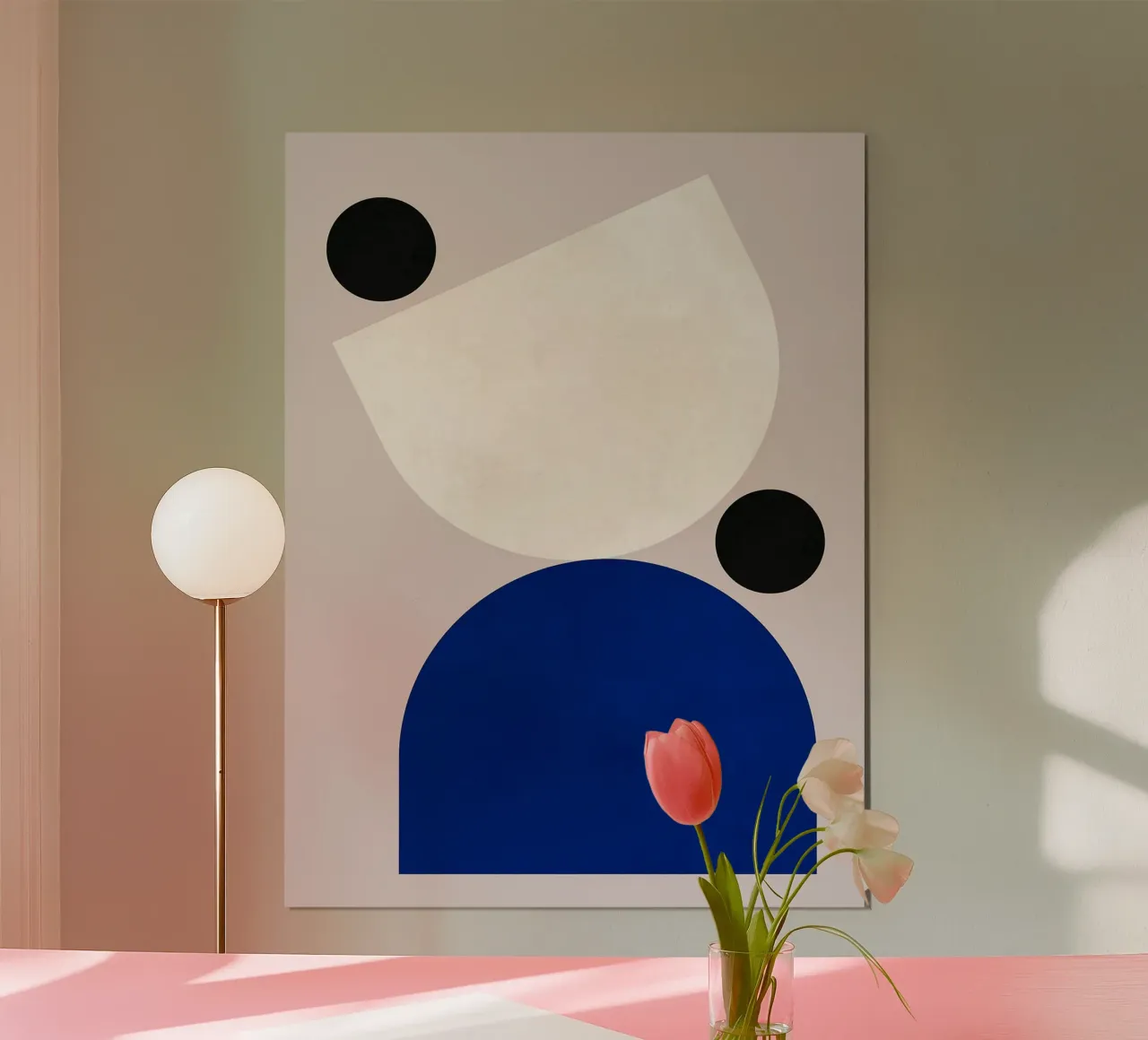 Abstract Geometric Art Print poster with aluminum frame by Sven B Strauss