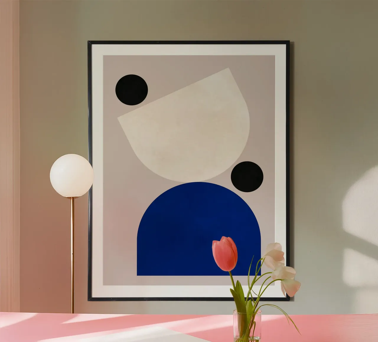 Abstract Geometric Art Print poster with aluminum frame by Sven B Strauss