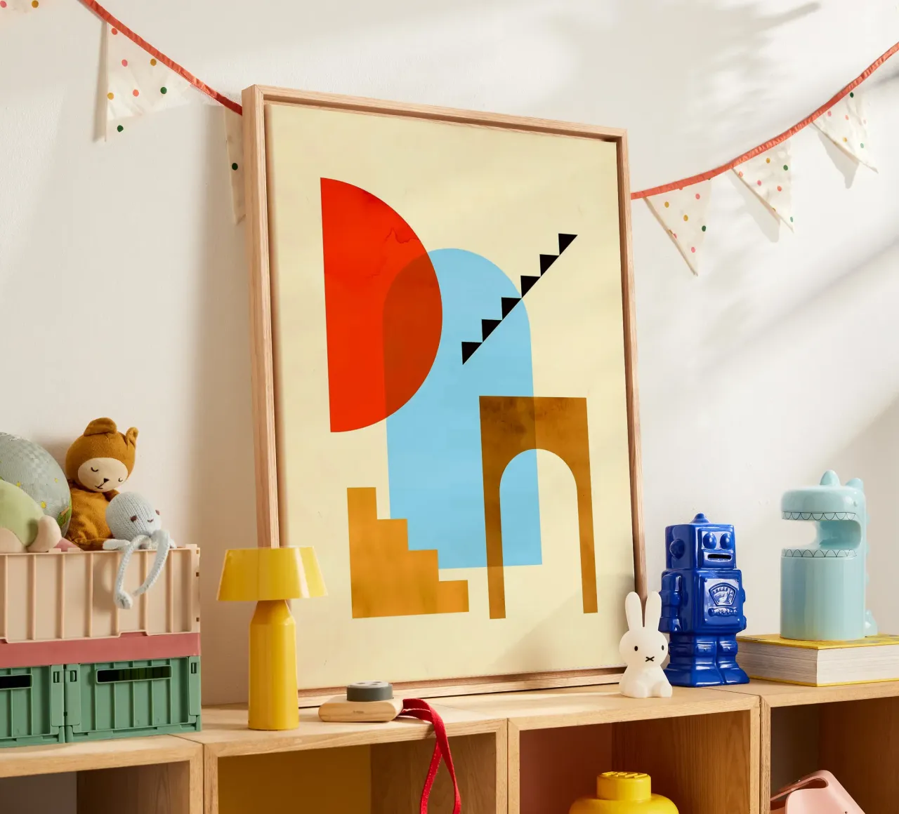 Art of shapes canvas with Floater frame by Sven B Strauss