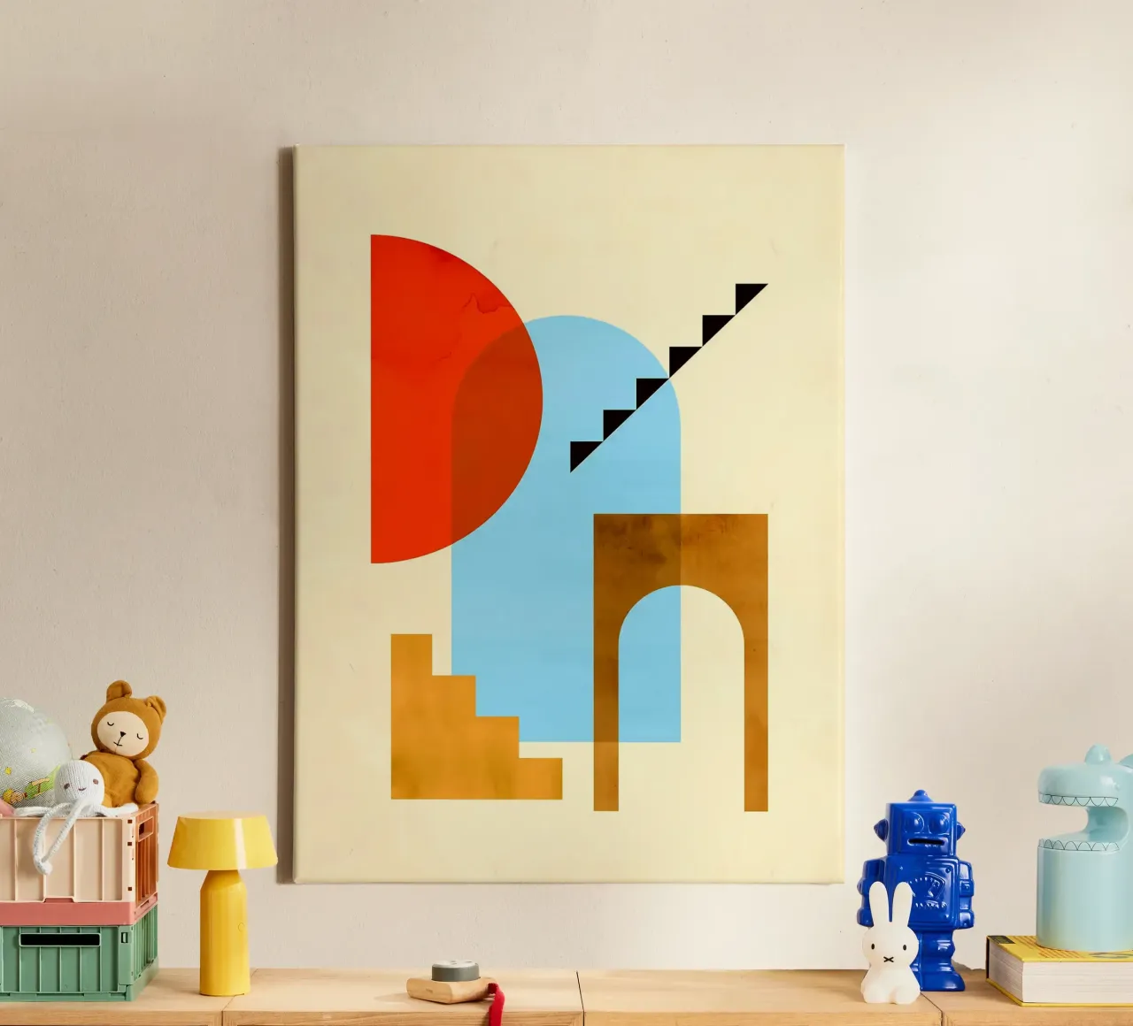 Art of shapes canvas with Floater frame by Sven B Strauss