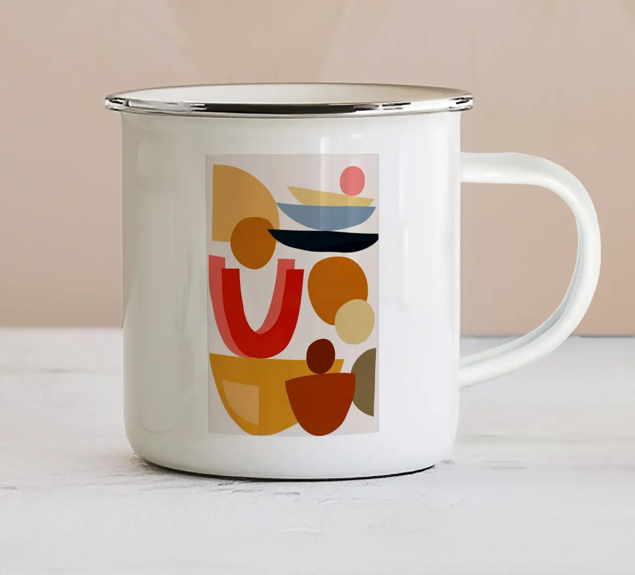 Design organico tazza in smalto da Sven B Strauss
