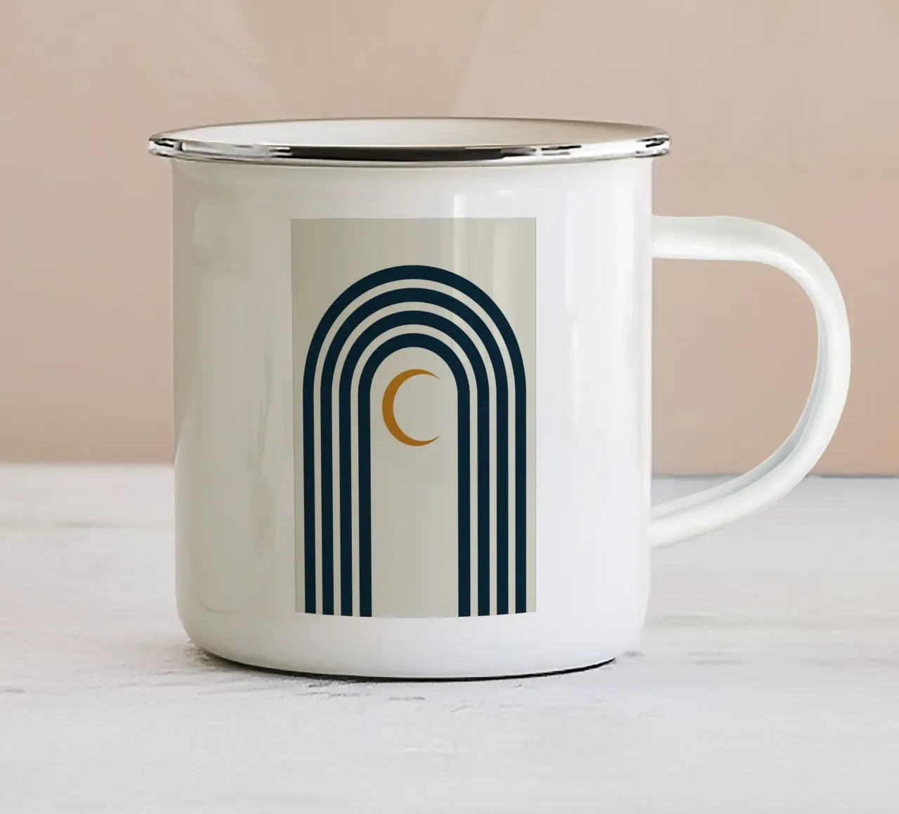 Geometria delle linee tazza in smalto da Sven B Strauss