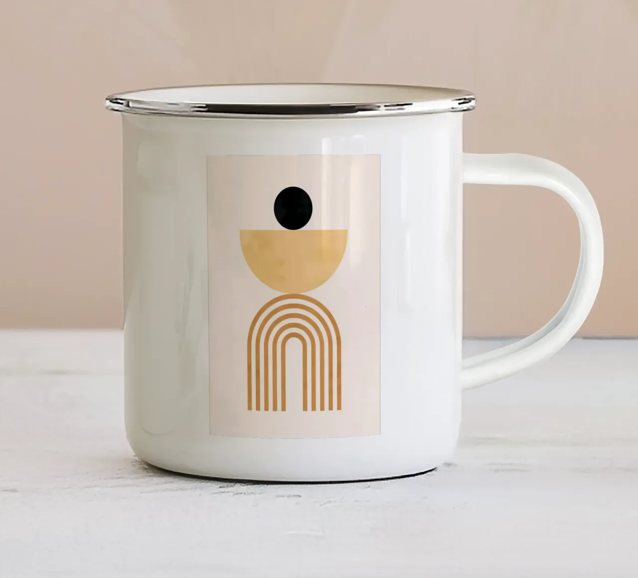 Geometria minimalista tazza in smalto da Sven B Strauss
